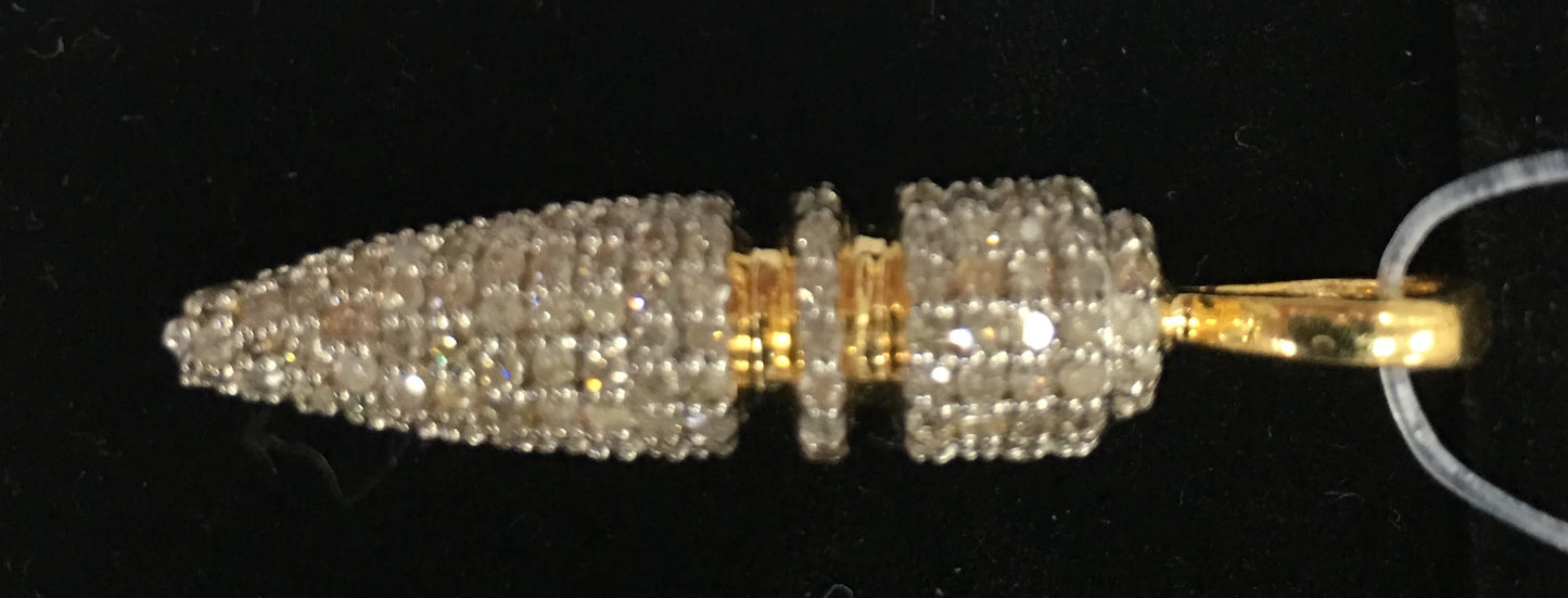 14K Solid Gold Diamond Pendants