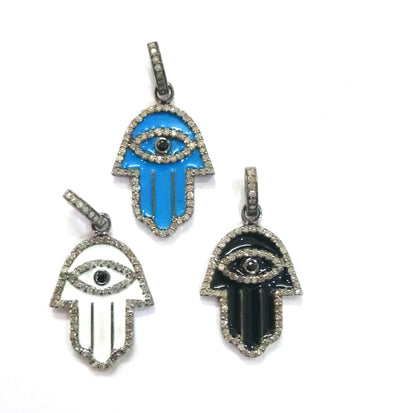 Hamsa Hand Diamond Pendant