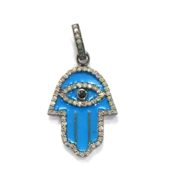 Hamsa Hand Diamond Pendant