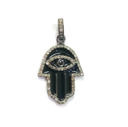 Hamsa Hand Diamond Pendant
