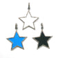 Enamel Star Shape Diamond Pendant .925 Oxidized Sterling Silver Diamond Pendant, Genuine handmade pave diamond Charm Size 30 MM