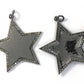 Star Shape Diamond Pendant .925 Oxidized Sterling Diamond Pendant, Genuine handmade pave diamond Pendant.