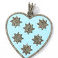 Heart Shape Diamond Pendant .925 Oxidized Sterling Silver Diamond Pendant, Genuine handmade pave diamond Pendant.