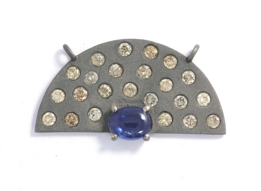 Half "D" Shape Diamond Pendant