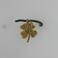 14k Solid Gold Flower Diamond Pendants. Genuine handmade pave diamond Pendant. Approx Size 0.56 "(11 x 14 mm)