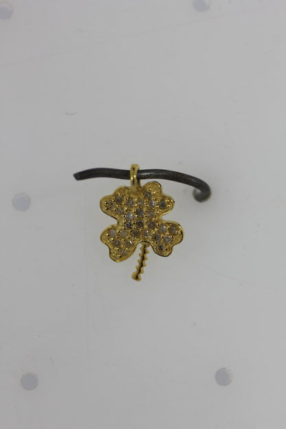 14k Solid Gold Flower Diamond Pendants. Genuine handmade pave diamond Pendant. Approx Size 0.56 "(11 x 14 mm)