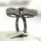 Silver Pave Diamond Ring .925 Oxidized Sterling Silver Diamond Ring, Genuine handmade pave diamond Ring.