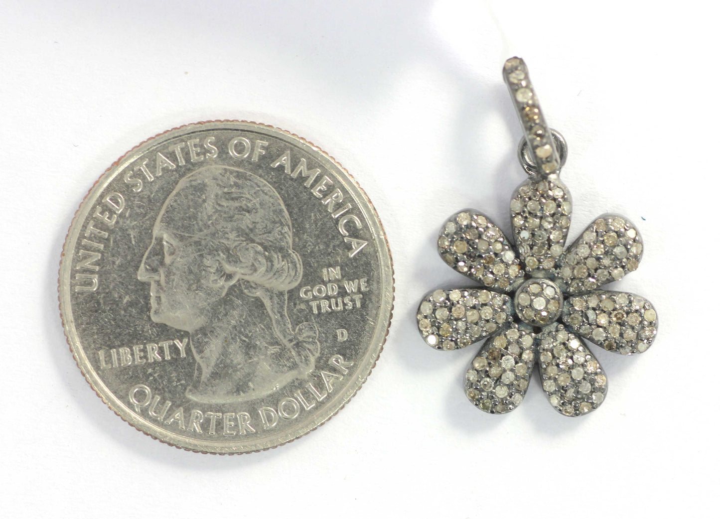 Flower Shape Diamond Pendants & Charms