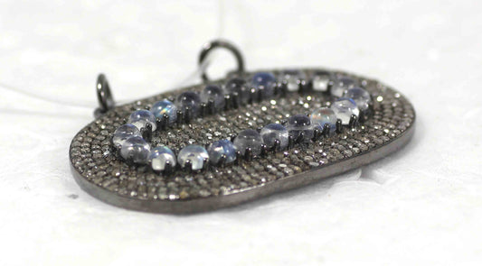 Oval Shape Diamond Charm