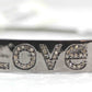 Love Diamond Silver Bracelet .925 Oxidized Sterling Silver Diamond Bracelet, Genuine handmade pave diamond Bracelet.