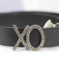 XO Leather Choker Necklaces With Pave Diamond. 925 Oxidized Sterling Silver Diamond necklaces, Genuine handmade pave diamond necklaces.