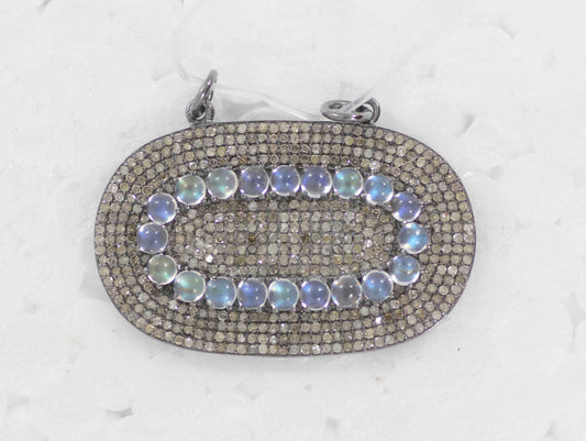 Oval Shape Diamond Charm