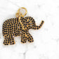 Elephant Black Spinal Charm, Pave Black Spinal ,Approx 1.04''( 26 x 16 mm) Oxidized ,Black Spinel
