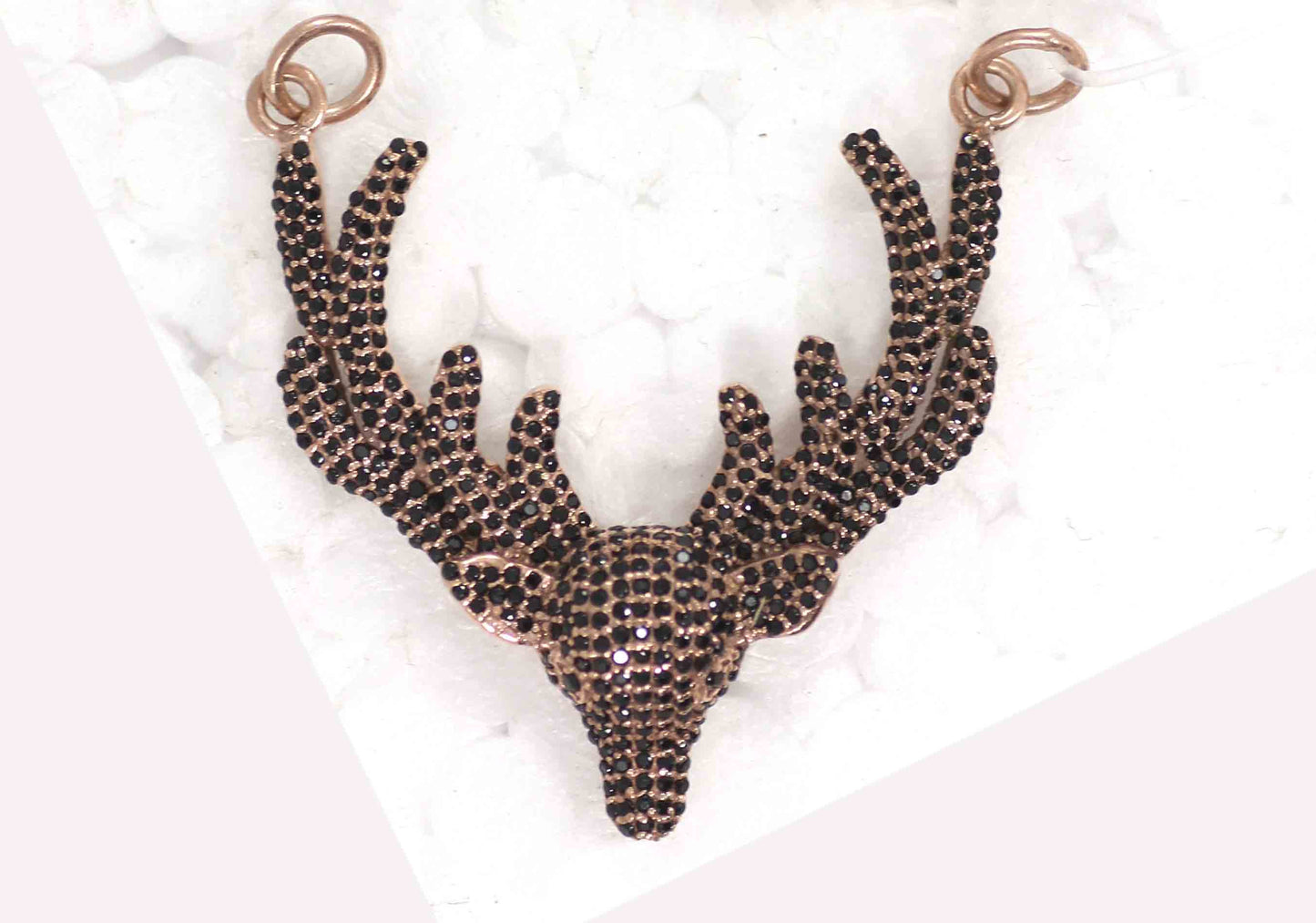 Dear Shape Black Spinel Charm