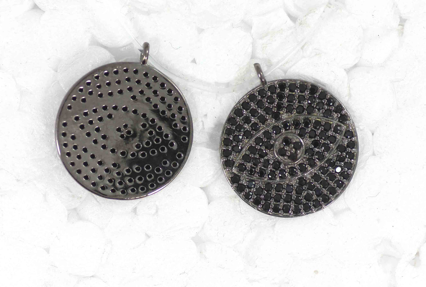 Evil Eye Black Spinel Charm