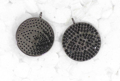 Evil Eye Black Spinel Charm