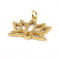 Lotus Shape 14k Solid Gold Diamond Pendants. Genuine handmade pave diamond Pendant.1 4k Solid Gold Diamond Pendants.