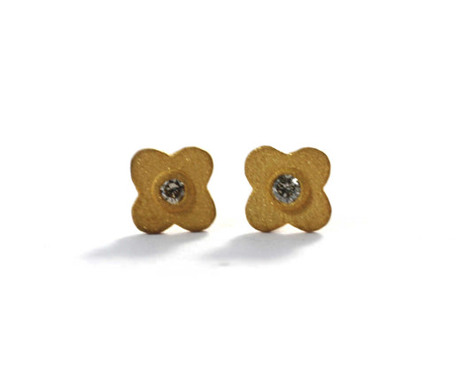 Diamond Earrings studs. Genuine handmade pave diamond Earrings studs.