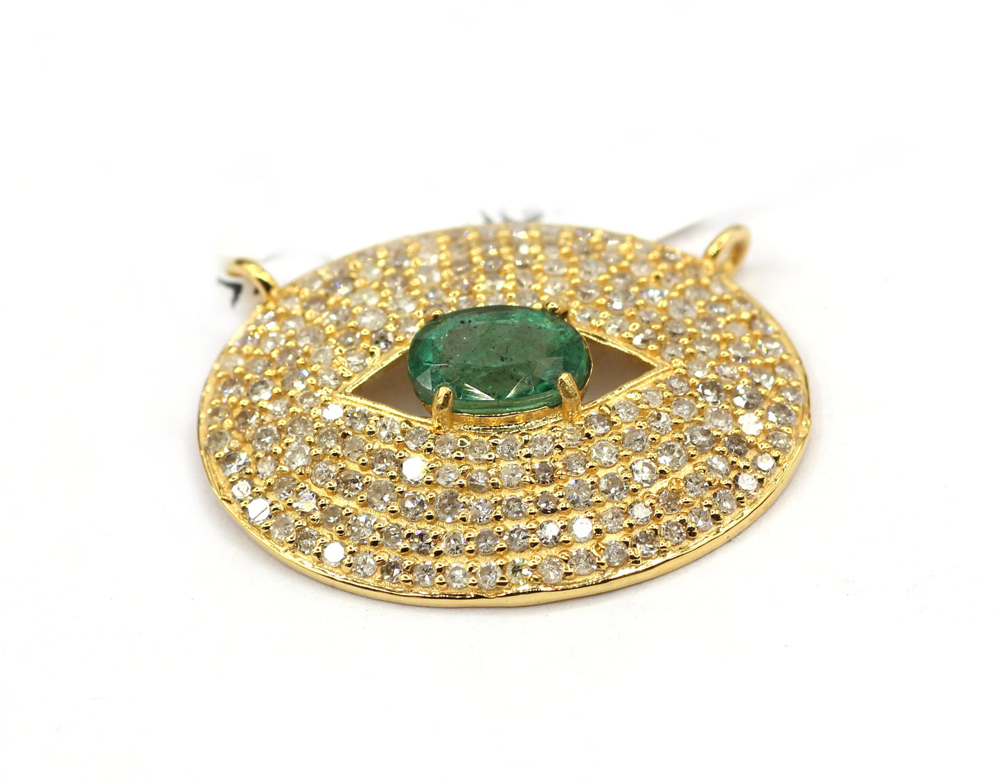 Oval Shape 14k Solid Gold Diamond Pendants. Genuine handmade pave diamond Pendant.1 4k Solid Gold Diamond Pendants.
