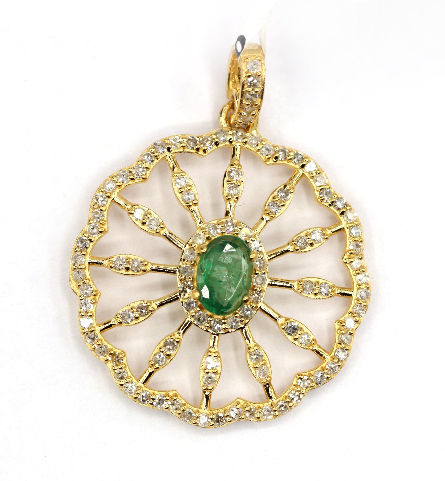 Flower Shape 14k Solid Gold Diamond Pendants. Genuine handmade pave diamond Pendant.14k Solid Gold Diamond Pendants.