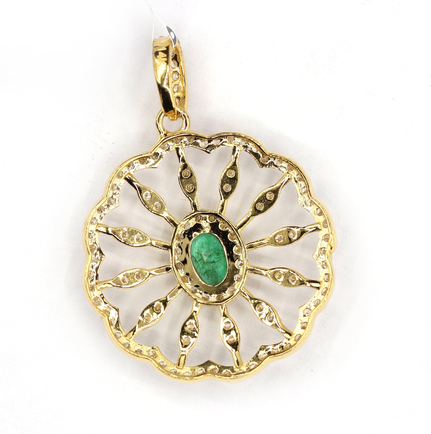 Flower Shape 14k Solid Gold Diamond Pendants. Genuine handmade pave diamond Pendant.14k Solid Gold Diamond Pendants.