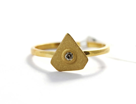 Diamond Shape Diamond Rings. Genuine handmade pave diamond Rings. 14k Solid Pave Diamond Ring.