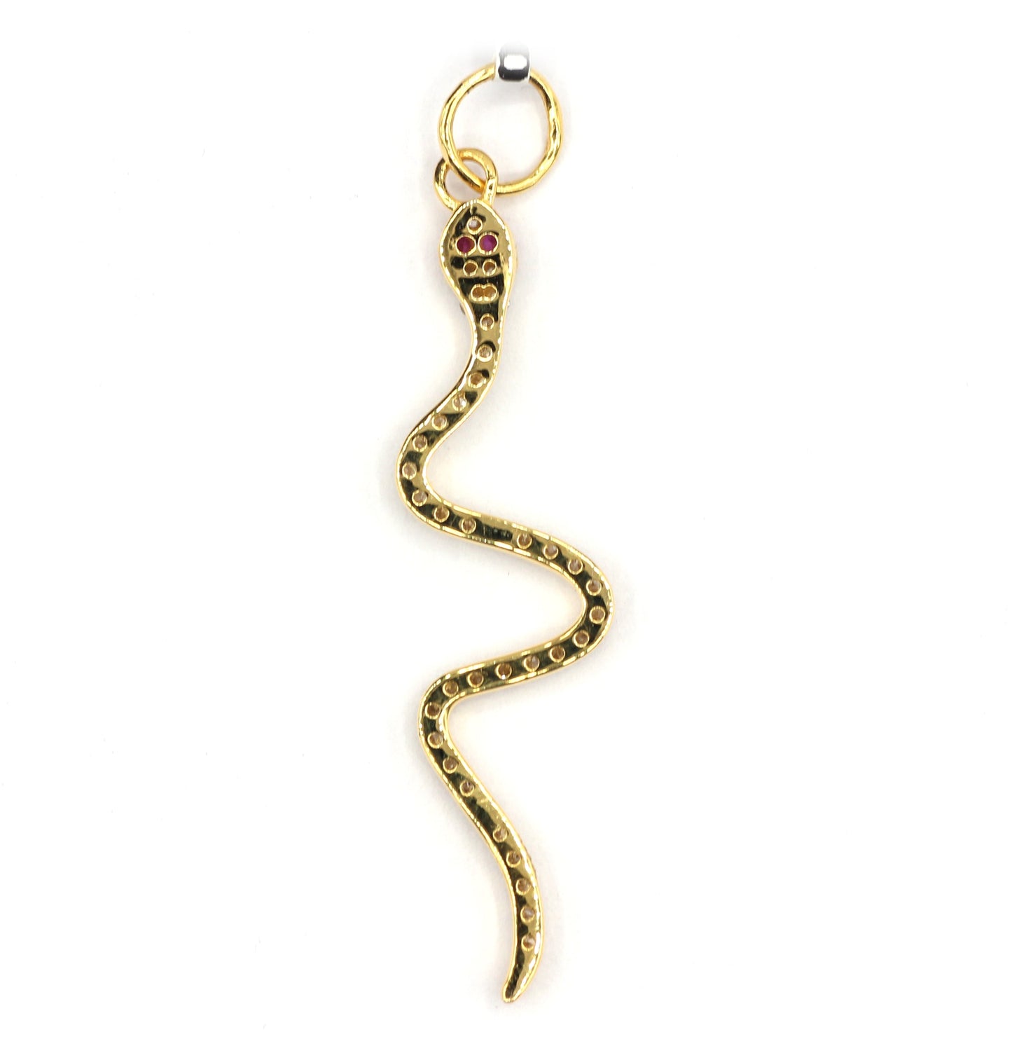 Snake Shape 14k Solid Gold Diamond Pendants. Genuine handmade pave diamond Pendant.14k Solid Gold Diamond Pendants.