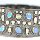 Polki Diamond Silver Bracelet .925 Oxidized Sterling Silver Diamond Bracelet, Genuine handmade pave diamond Bracelet. Size 58 mm