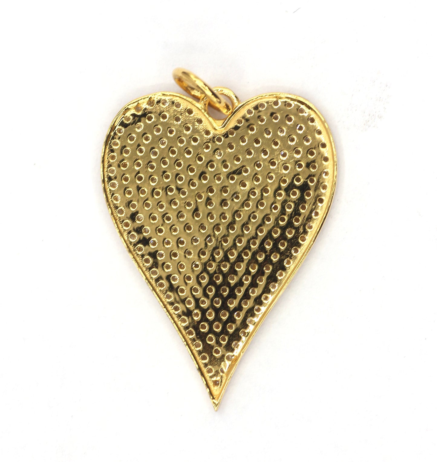 Heart Shape 14k Solid Gold Diamond Pendants. Genuine handmade pave diamond Pendant.14k Solid Gold Diamond Pendants.