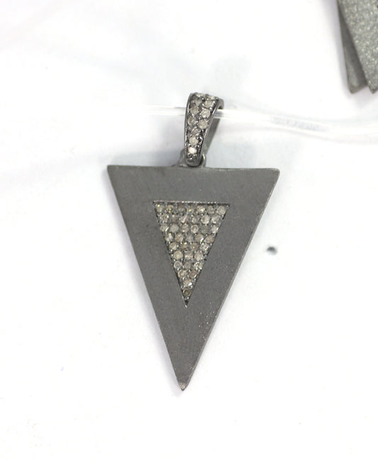 Triangle Pave Diamond Pendant