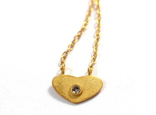 Heart Diamond Pendants. Genuine handmade pave diamond Pendant
