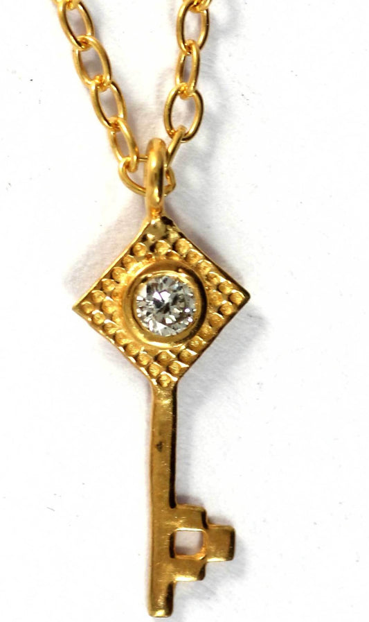 Key Diamond Pendants. Genuine handmade pave diamond Pendant.