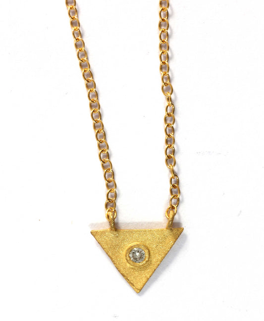 Triangle Diamond Pendants. Genuine handmade pave diamond Pendant