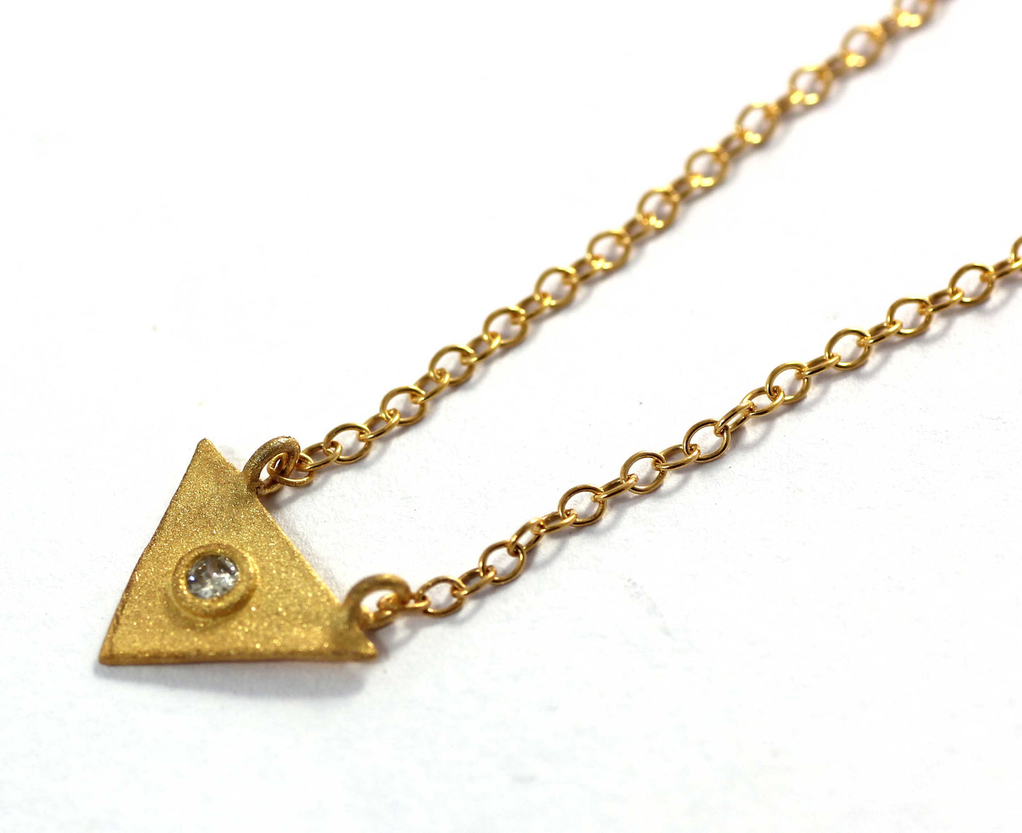 Triangle Diamond Pendants. Genuine handmade pave diamond Pendant