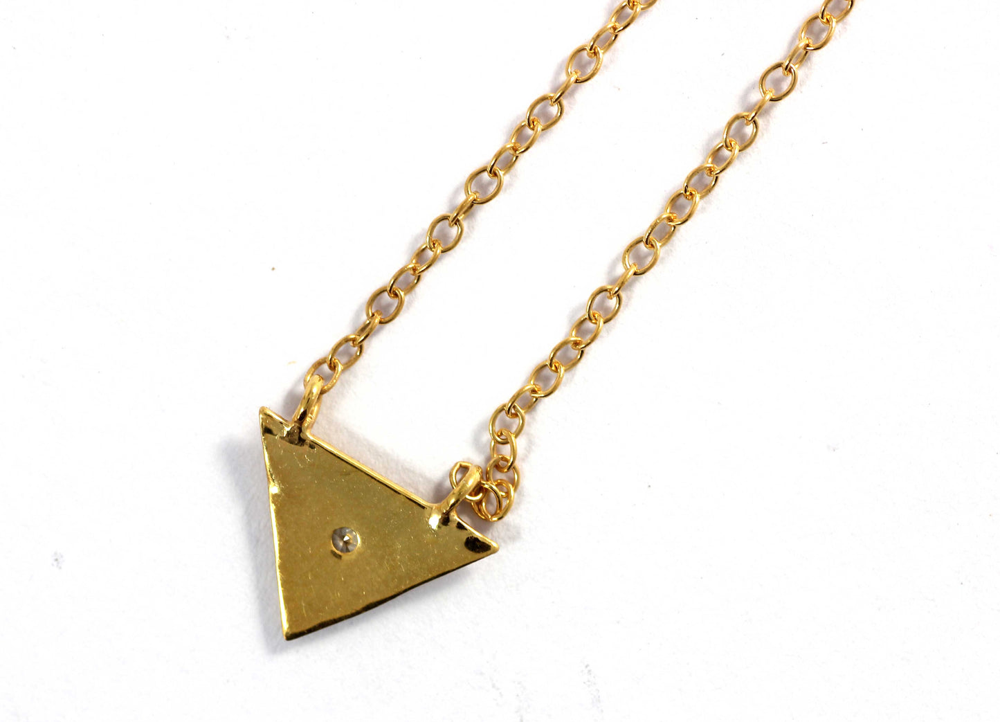 Triangle Diamond Pendants. Genuine handmade pave diamond Pendant