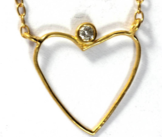 Open Heart Diamond Pendants. Genuine handmade pave diamond Pendant