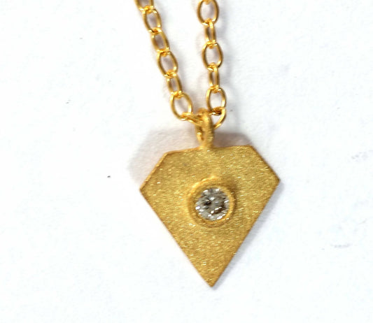 Diamond Shape Diamond Pendants. Genuine handmade pave diamond Pendant