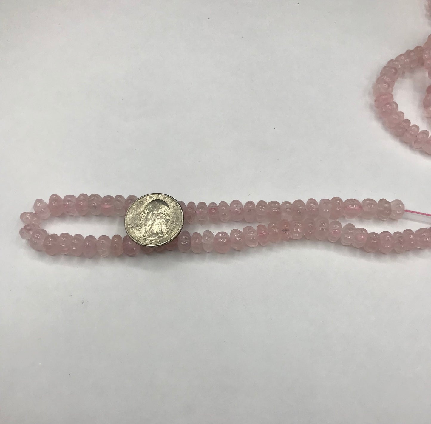 Rose Quartz Beads Carved Melons