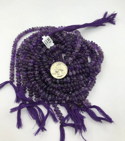 Amethyst Beads Carved Melons
