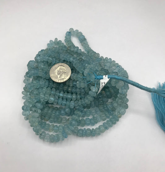 Aquamarine Beads Carved Melons