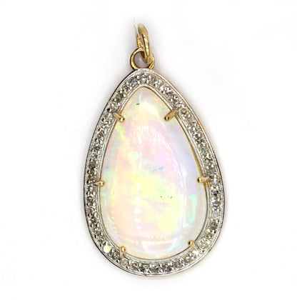 Solid 14k Gold Pear Diamond Pendants. Genuine handmade pave diamond Pendant. 14k Solid Gold Diamond Pendants.