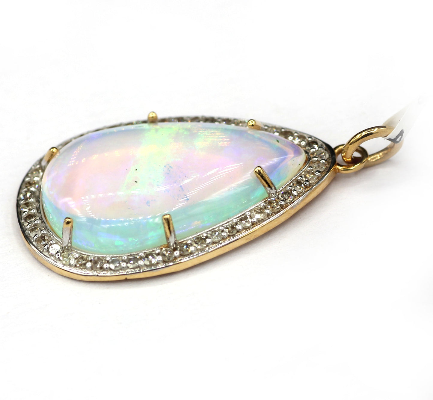 Solid 14k Gold Pear Diamond Pendants. Genuine handmade pave diamond Pendant. 14k Solid Gold Diamond Pendants.
