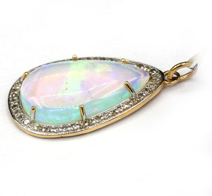 Solid 14k Gold Pear Diamond Pendants. Genuine handmade pave diamond Pendant. 14k Solid Gold Diamond Pendants.
