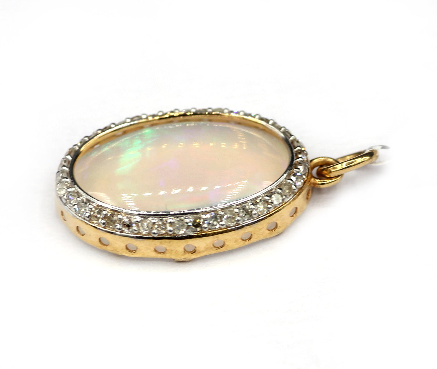 Solid 14k Gold Oval Diamond Pendants. Genuine handmade pave diamond Pendant. 14k Solid Gold Diamond Pendants.