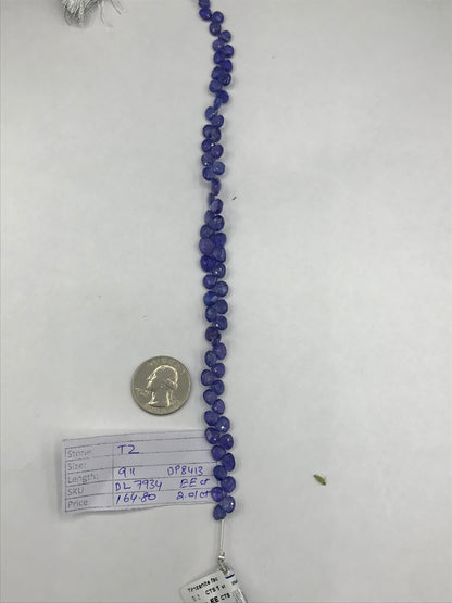 Tanzanian faceted Drop Shape Beads