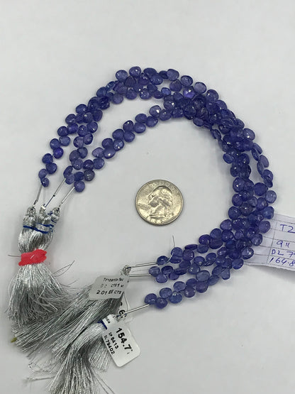 Tanzanian faceted Drop Shape Beads