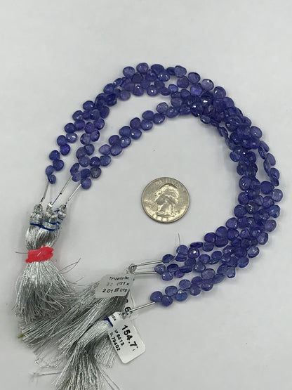 Tanzanian faceted Drop Shape Beads