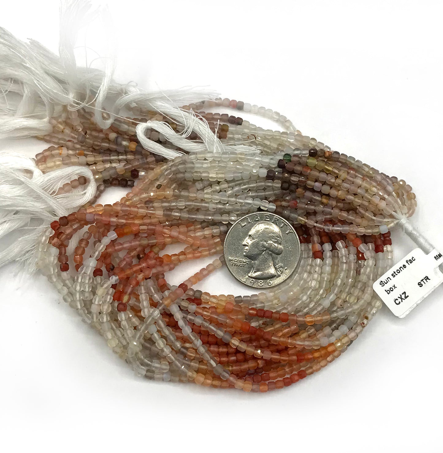 Sun Stone Faceted Square, Sun-Stone faceted box, faceted cube.