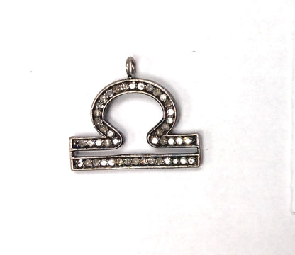 Open Shape Pave Diamond Charm