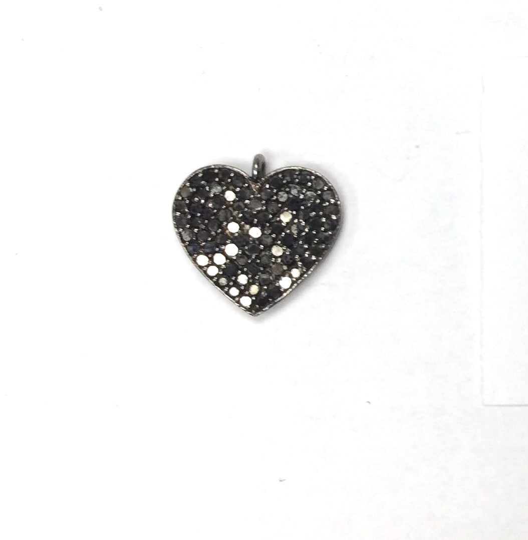 Heart Shape Pave Diamond Charm